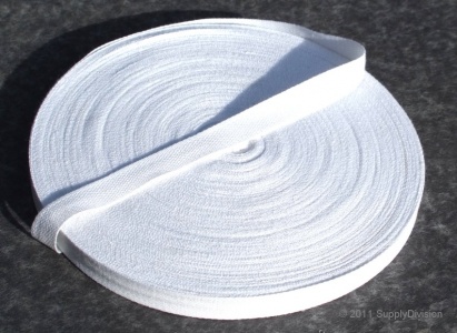 13mm Plain Weave Optical White cotton tape